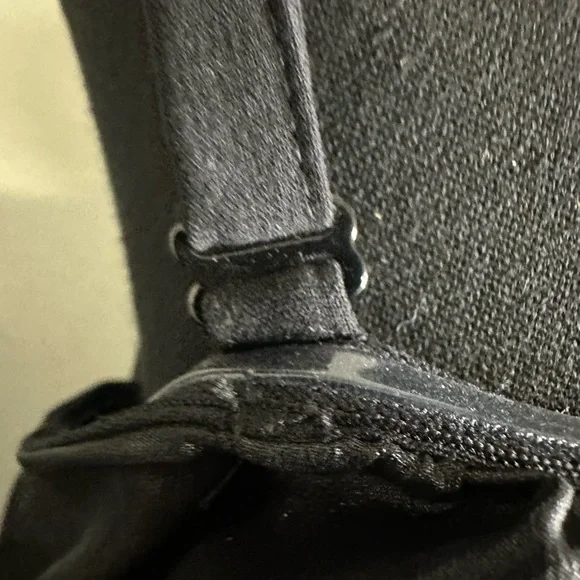 Lane Bryant Size Faux Leather Peplum Top Black Liquid Bustier Convertible Straps - Picture 5 of 12